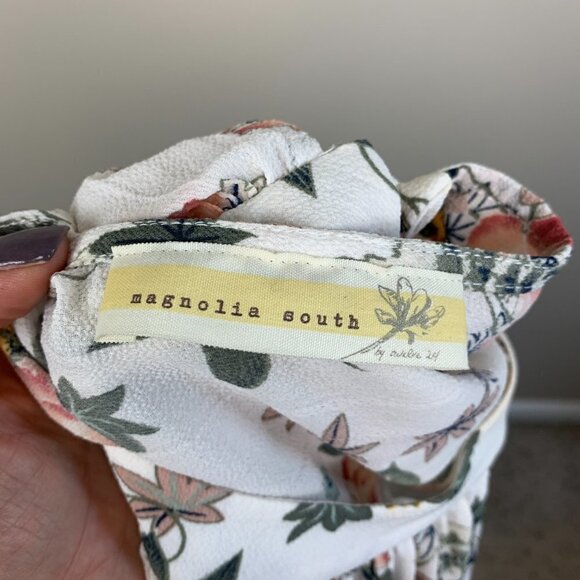 Magnolia South Floral Accordion Cold Shoulder Top - Picture 9 of 9